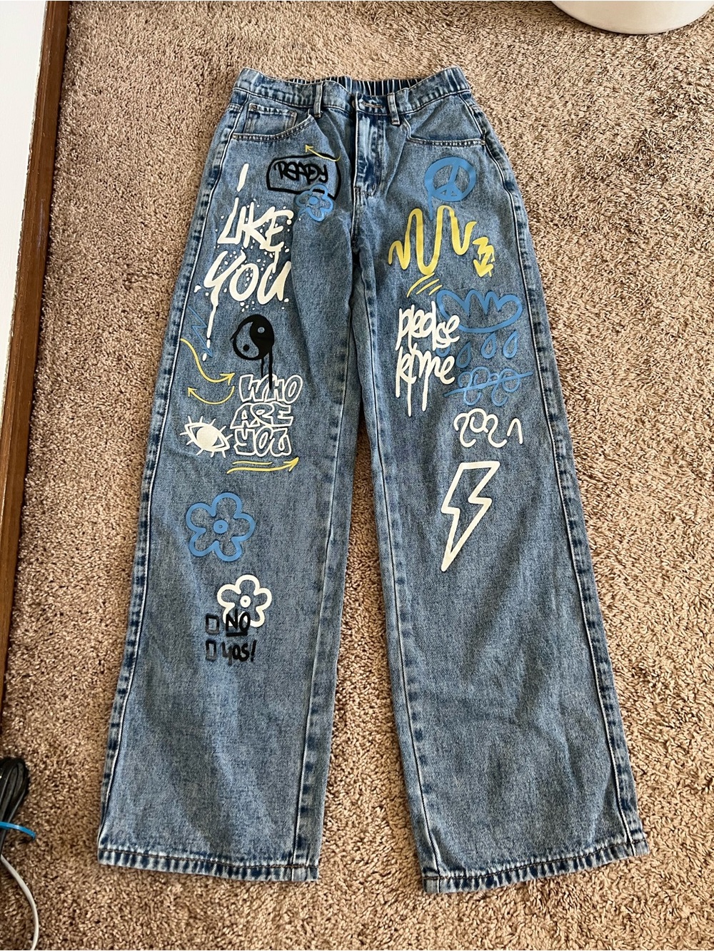 Blue Graphic Jeans
